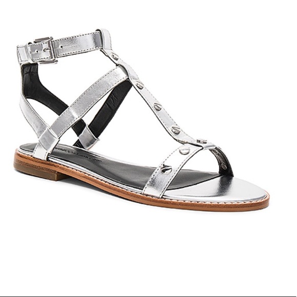 REBECCA MINKOFF SANDY NAILHEAD SANDALS - Picture 4 of 6
